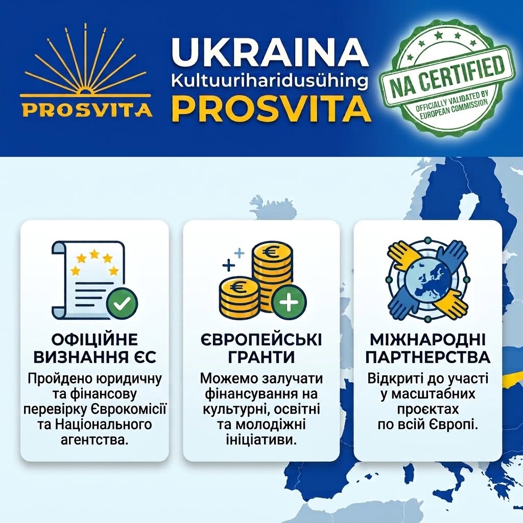 PROSVITA sai Euroopa Komisjoni portaalis staatuse NA Certified